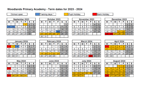 Term dates - Woodlands Primary Academy